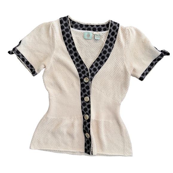 Anthropologie HWR Monogram Knit Cardigan - Picture 9 of 9